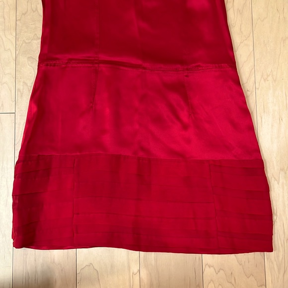 CNC Costume National 100% Silk Red Mini Dress Size 6 Holiday - Picture 5 of 5